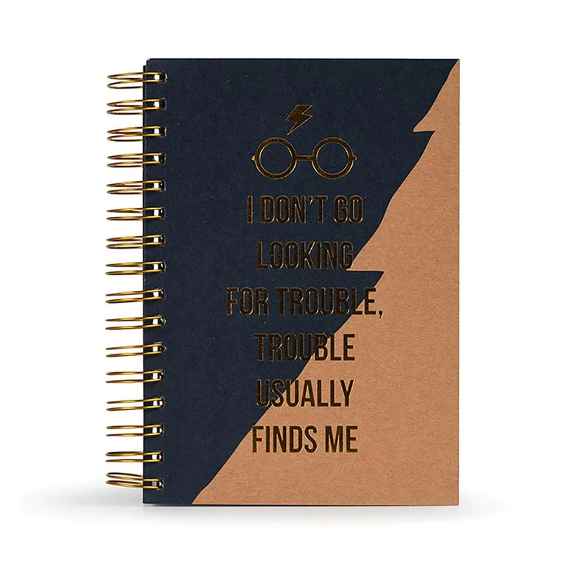 Harry Potter - Trouble Usually Finds Me A5 Wiro Notebook - دفتر